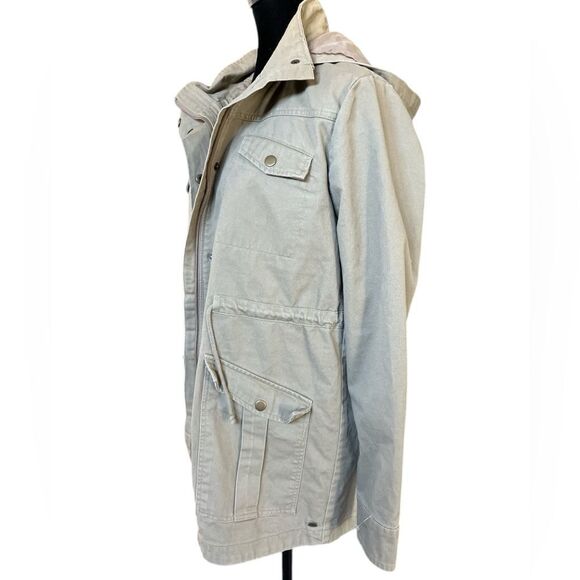 O'Neill Utility Coat Size Small Onofre Anorak Jacket Parka Military Beige - Picture 8 of 11